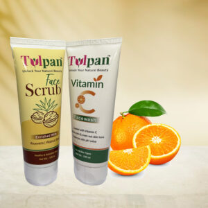 Combo Set Vitamin C Face Wash and Aloevera & Walnut Face Scrub